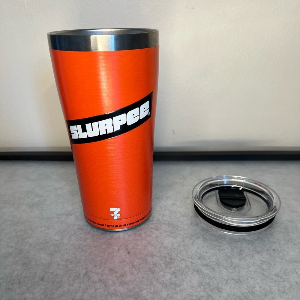 tervis Orange Slurpee Stainless Tumbler with Clear Lid